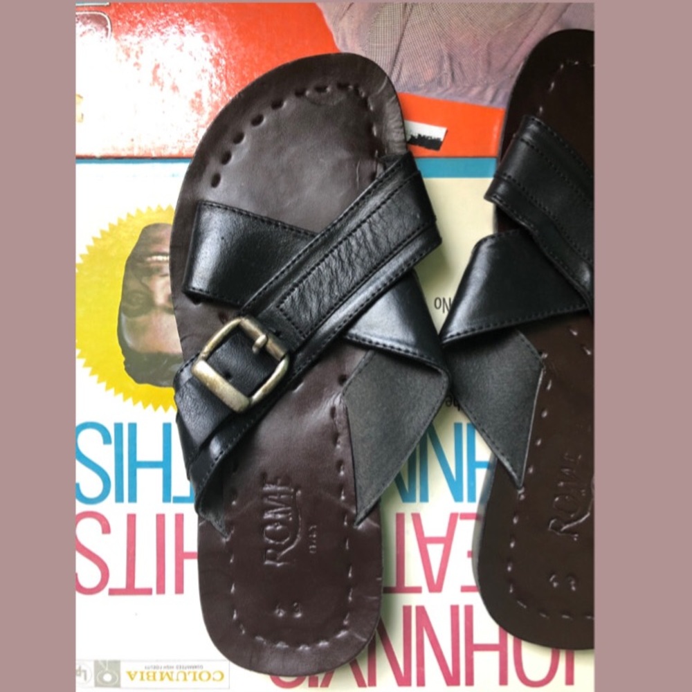 Vintage Two-Toned Leather Sandals